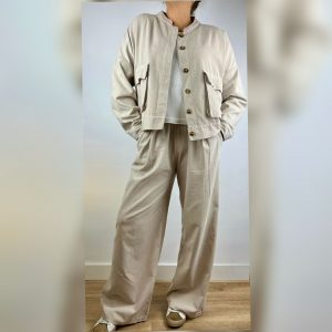 CONJUNTO CHAQUETA PANTALON BEIGE