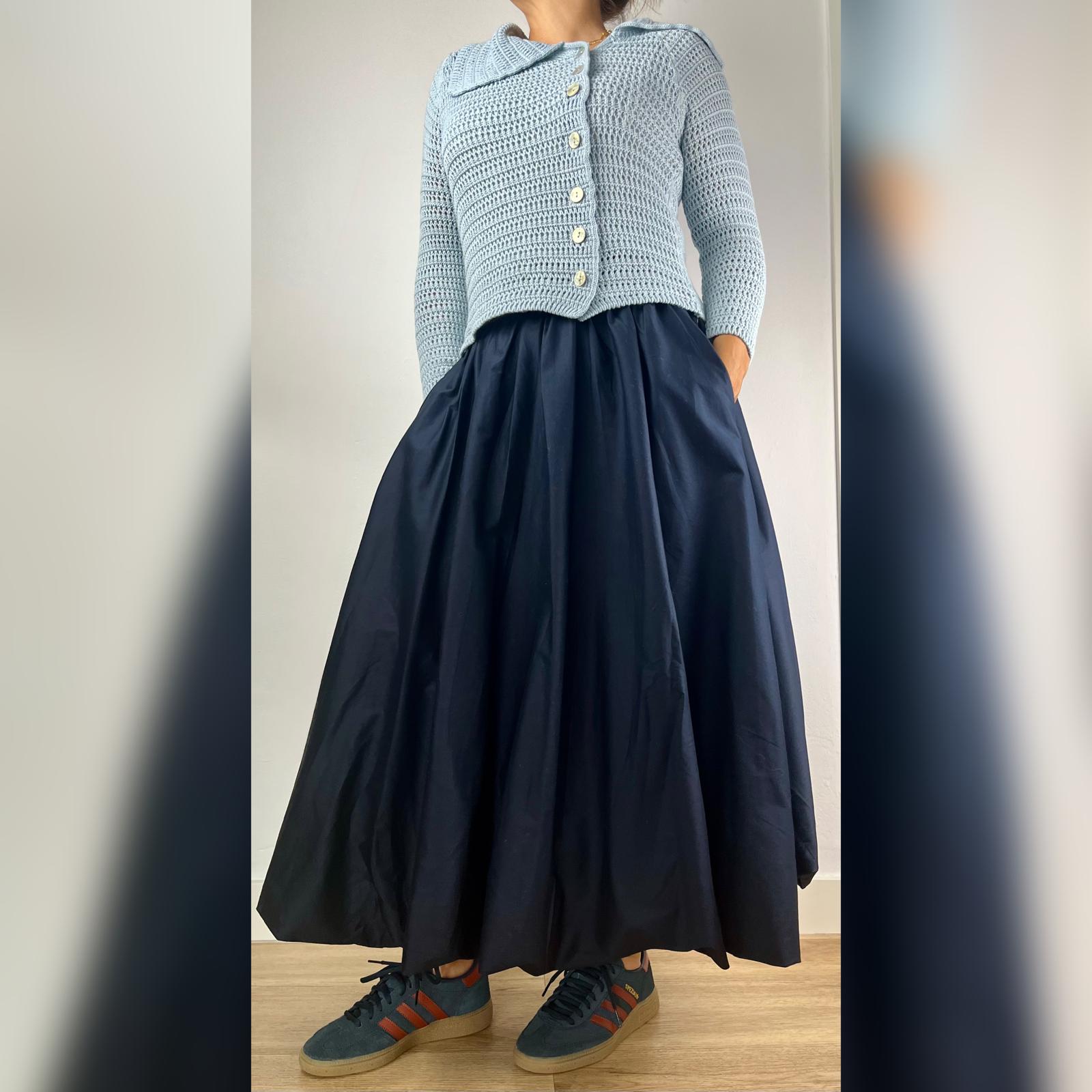 FALDA ABOMBADA LARGA MARINO - Imagen 3