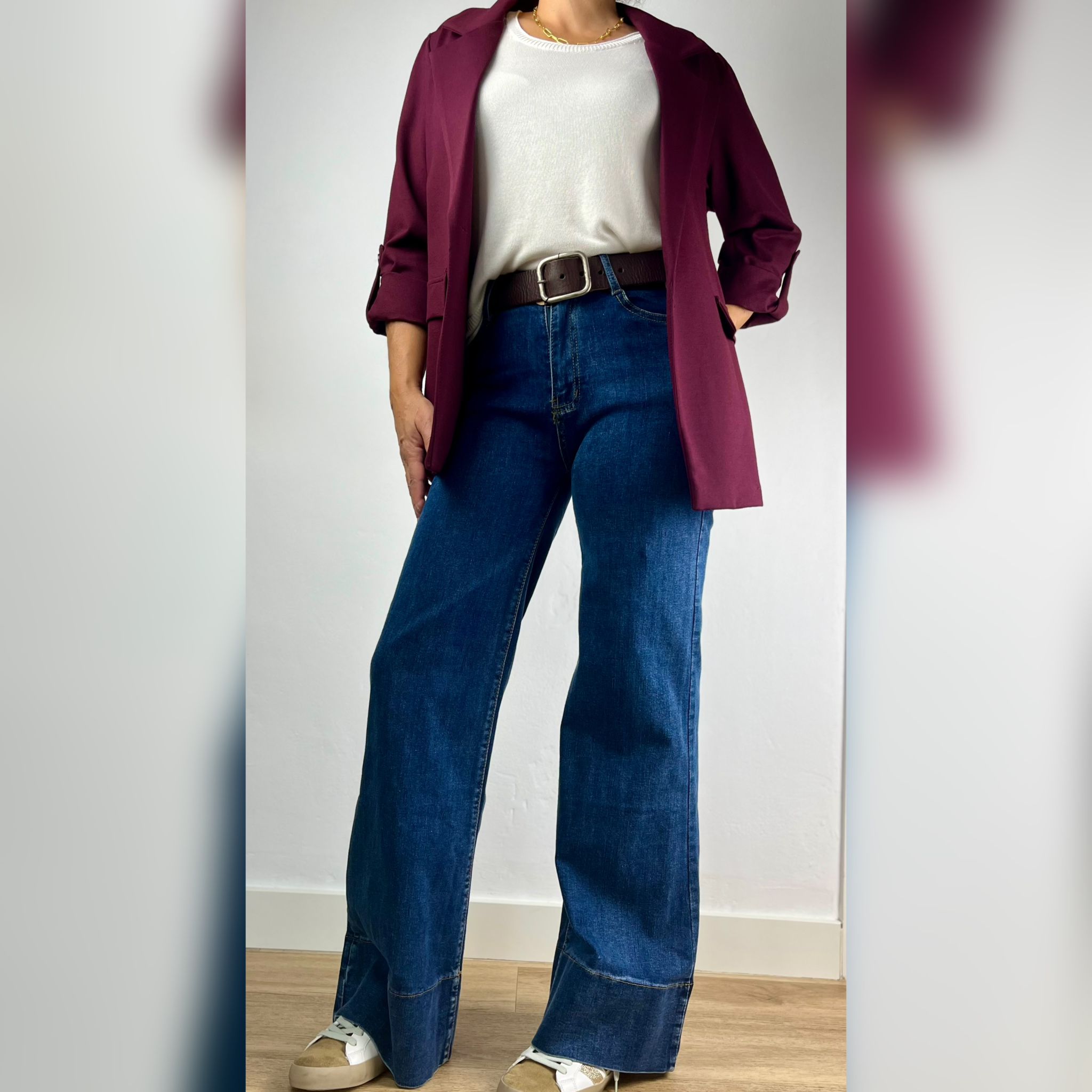 BLAZIER PUNTO ROMA BURDEOS - Imagen 2