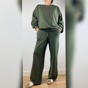 CHÁNDAL MUJER DOS PIEZAS VERDE BOTELLA