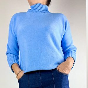 JERSEY CUELLO ALTO CELESTE