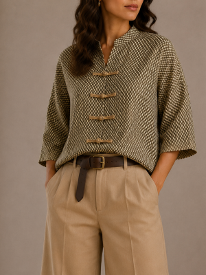 Blusa Jacquard Joya Verde