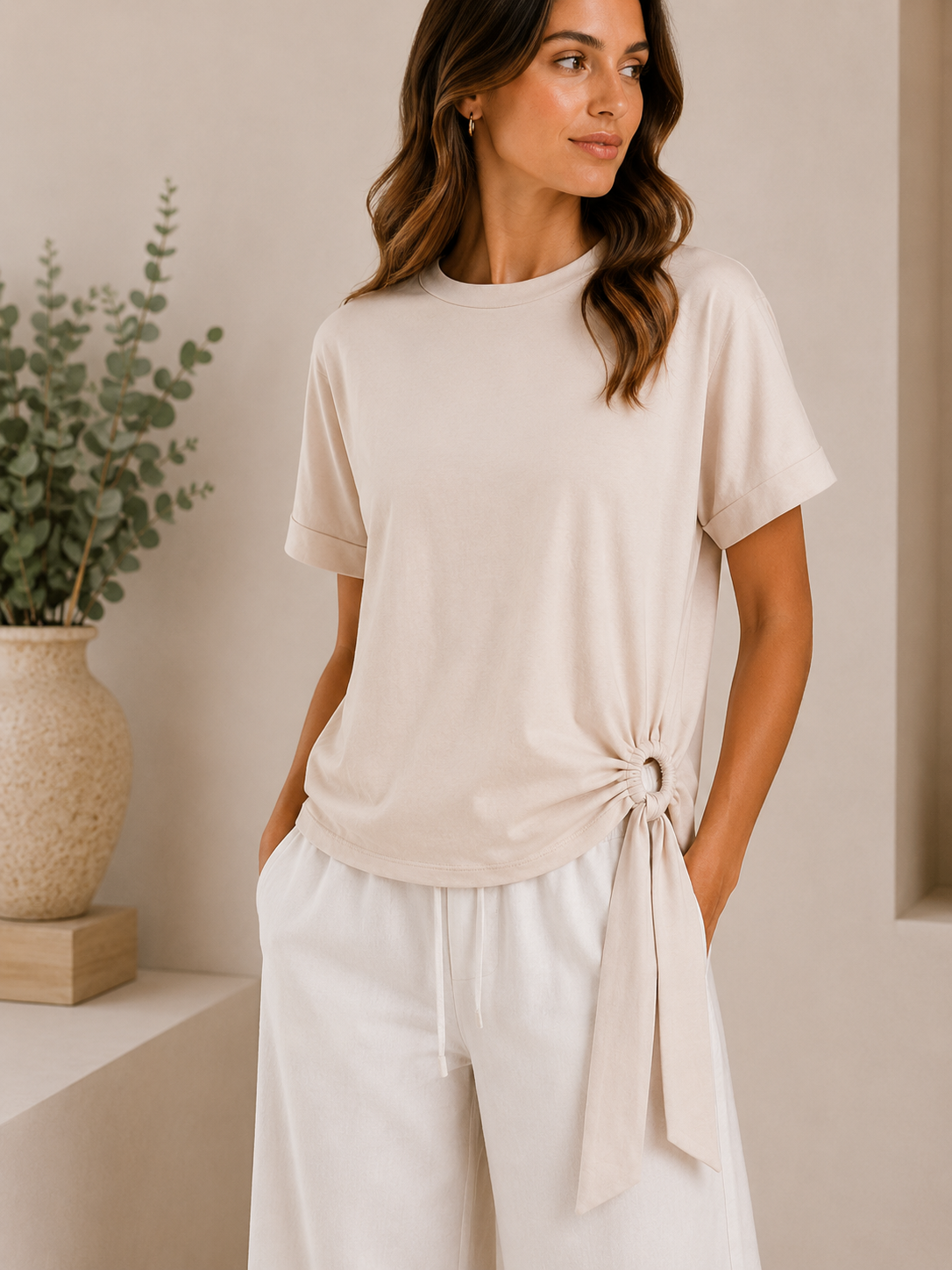 Camiseta Elara · Beige - Imagen 3