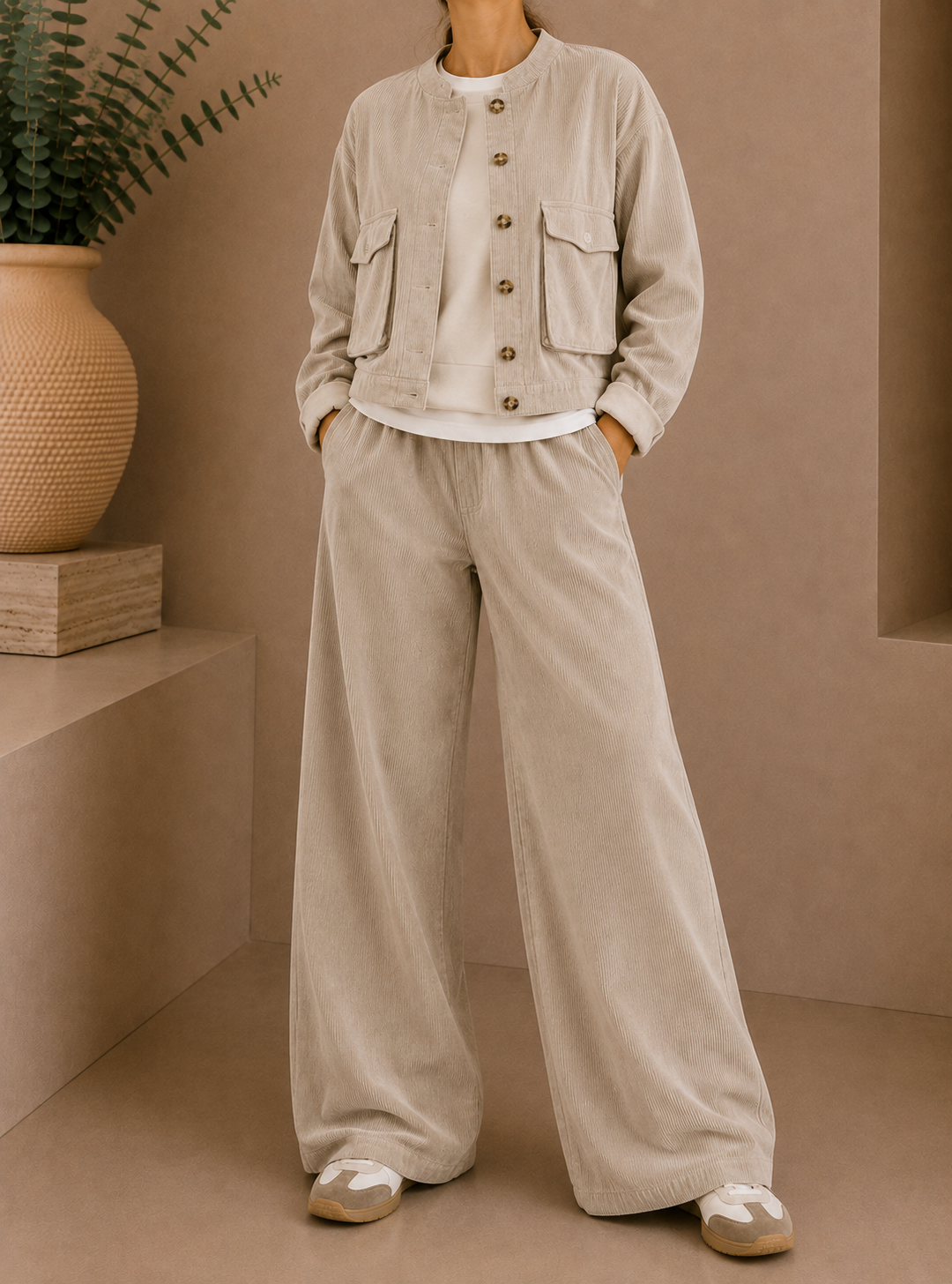 Conjunto Pana Fría Beige