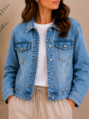 Chaqueta Denim Brillo